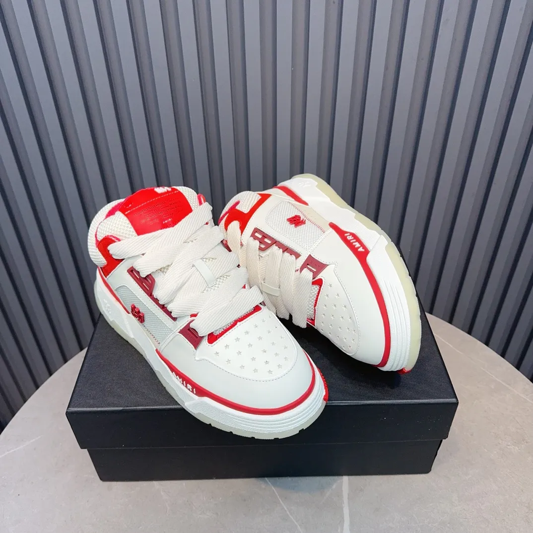 Men's shoes 💰660💰 AMIRI AMIRI trendy brand hot sale 🔥 Available all year round, couples 💑 Official website synchronization Imported fabrics 1⃣️ vs 1⃣️ replica, original factory special original sole, 35-45 (45. non-refundable)
